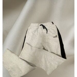 Puma Light Gray Sweatshirt with Green Logo Tag